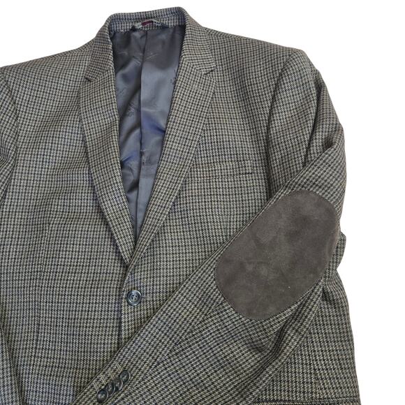 Pronto Moda Men Vtg Preppy Academia Wool Cashmere Blazer 44L Italy Elbow Patches - Picture 3 of 12